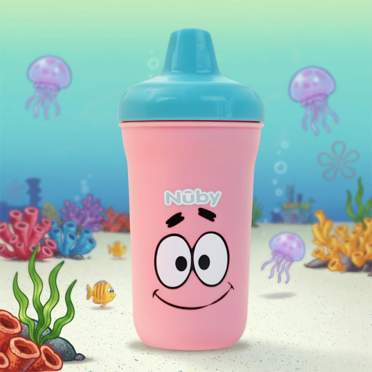 Vaso Entrenador Antiderrames Nuby, Patricio Estrella, 300 ml