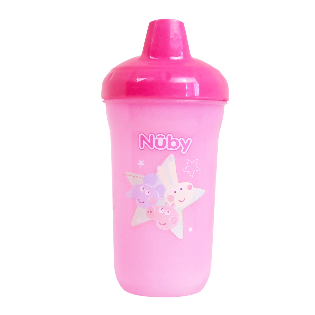 Vaso Entrenador Antiderrames Nuby, Pepa Pig, Color Rosa, 300 ml