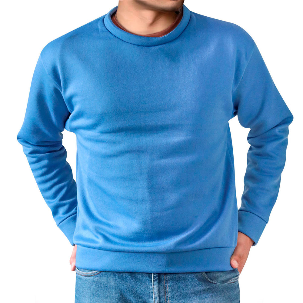 Sudadera Unisex Cuello Redondo color Azul
