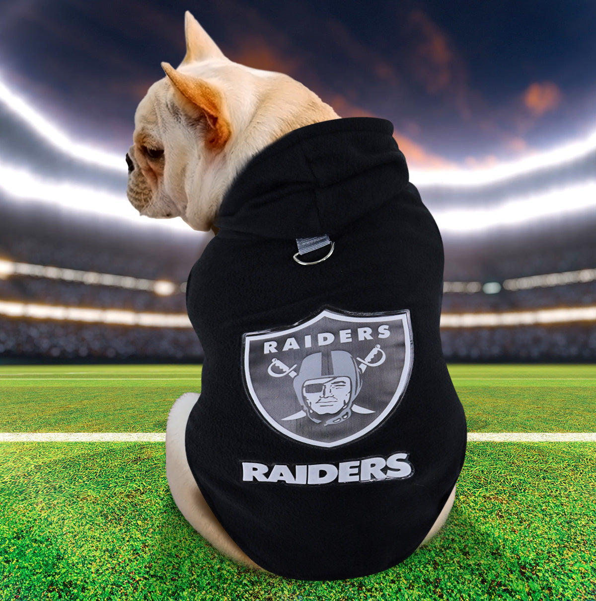 Sudadera de los Raiders para Perro, Negro