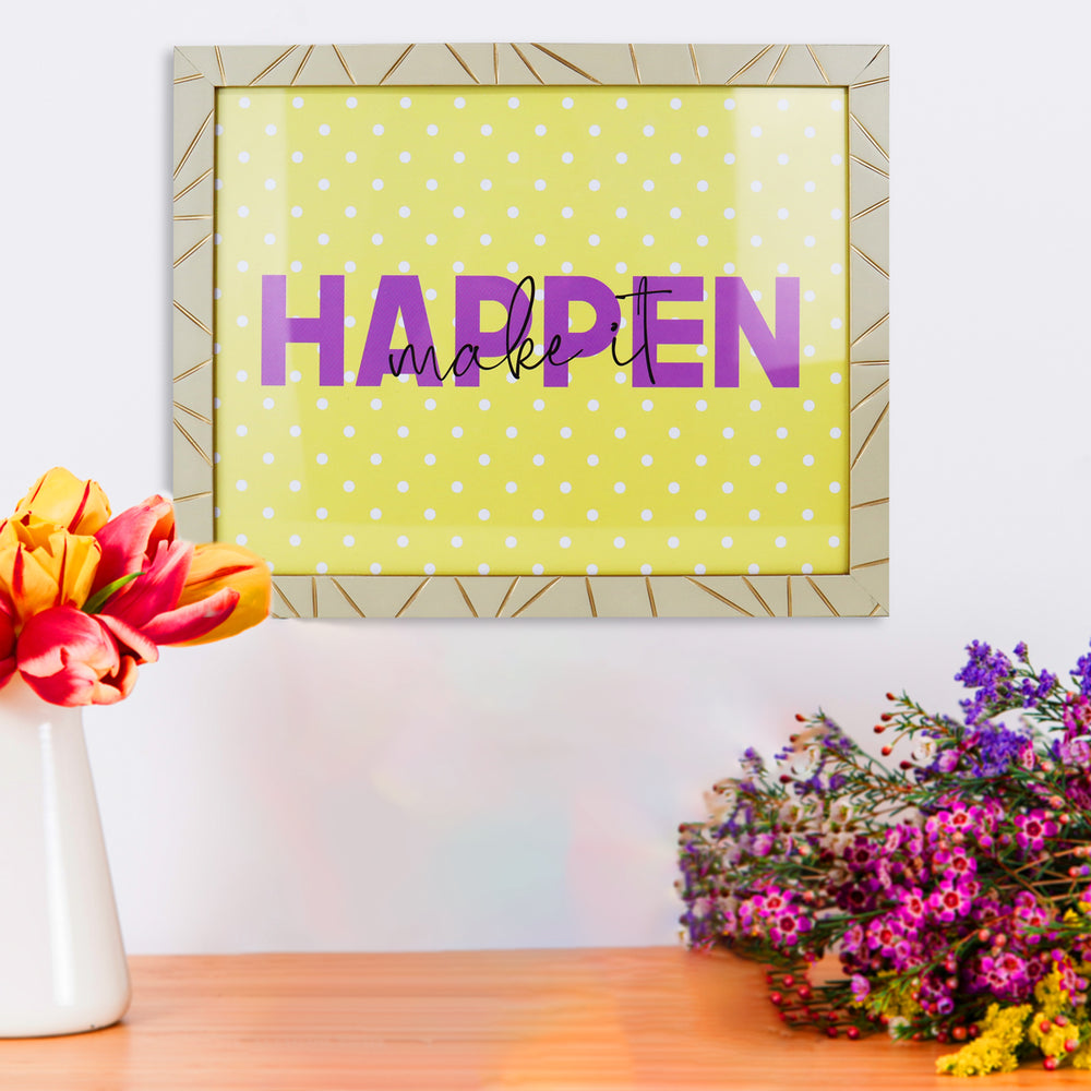 Portadocumento, Marco Beige con Dorado, 30x24 cm