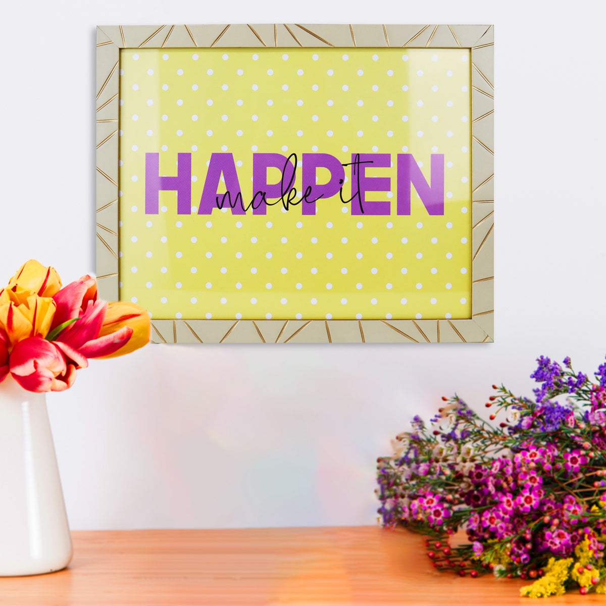 Portadocumento, Marco Beige con Dorado, 30x24 cm