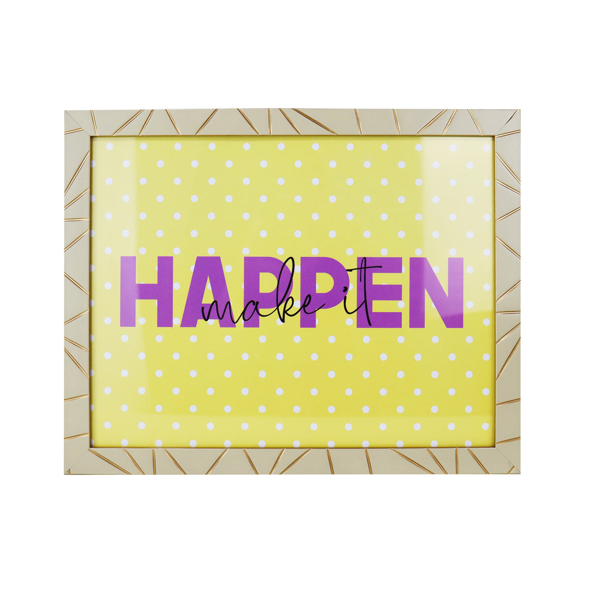 Portadocumento, Marco Beige con Dorado, 30x24 cm