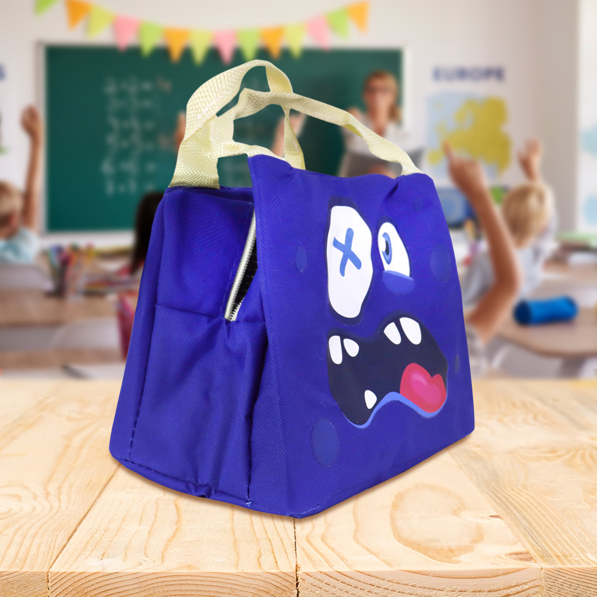 Lonchera de Monstruo para Niños, color Azul Rey