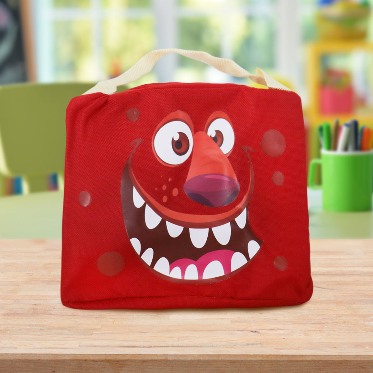 Lonchera de Monstruo para Niños, color Rojo