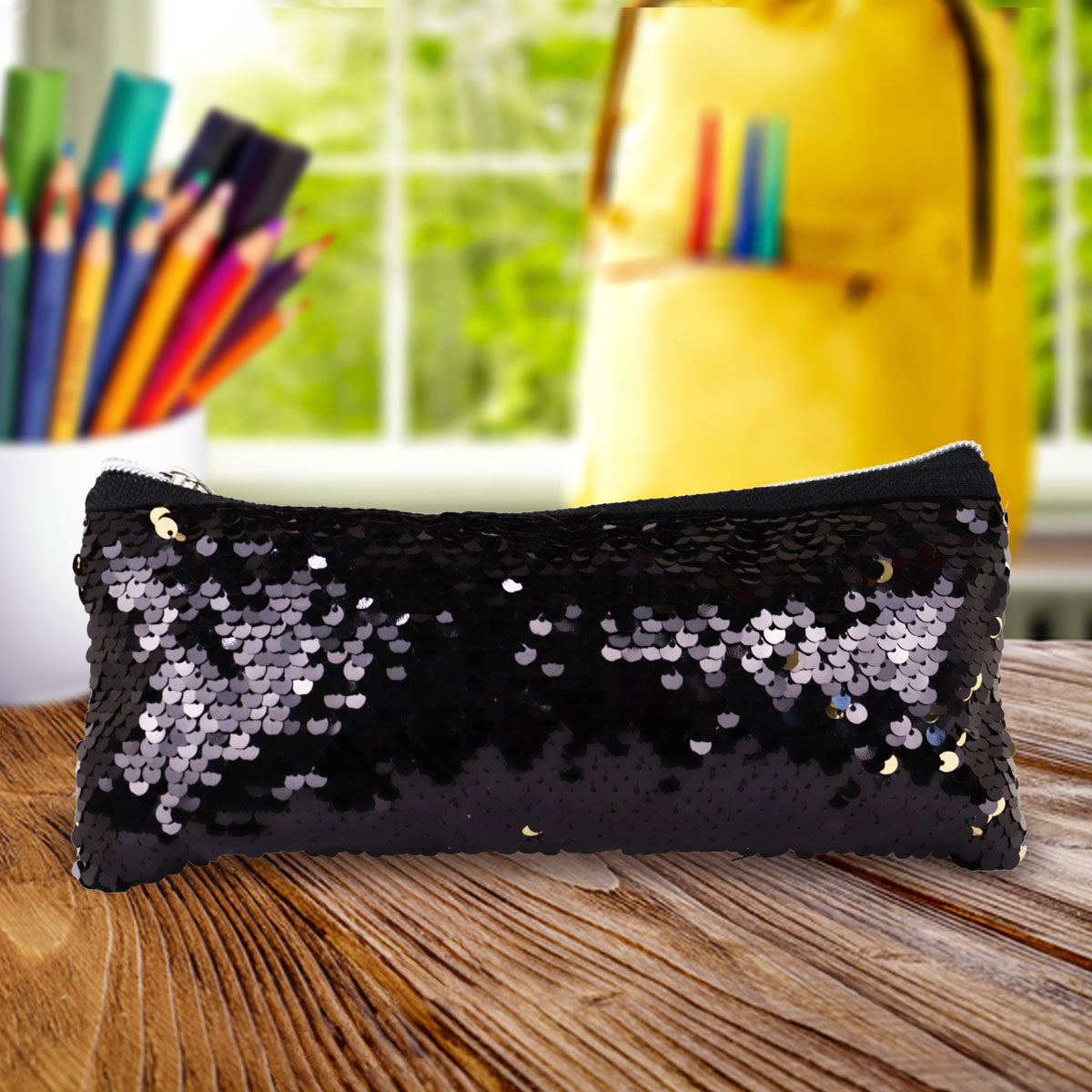 Lapicera, Lentejuelas, Color Negro