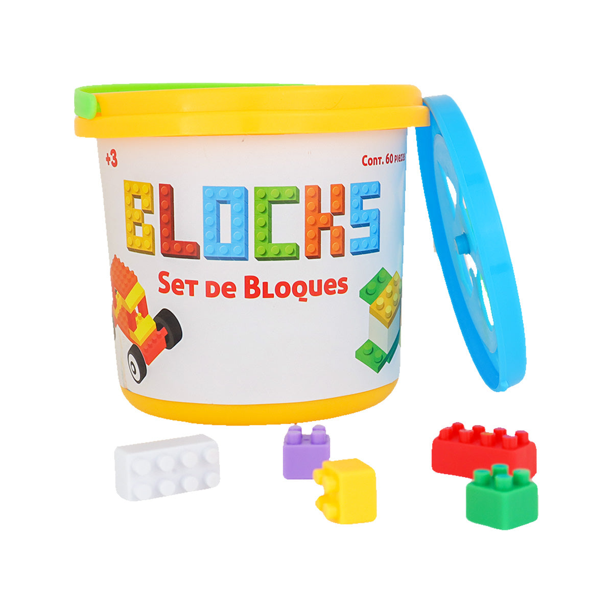 Set de Bloques de Colores en Cubeta