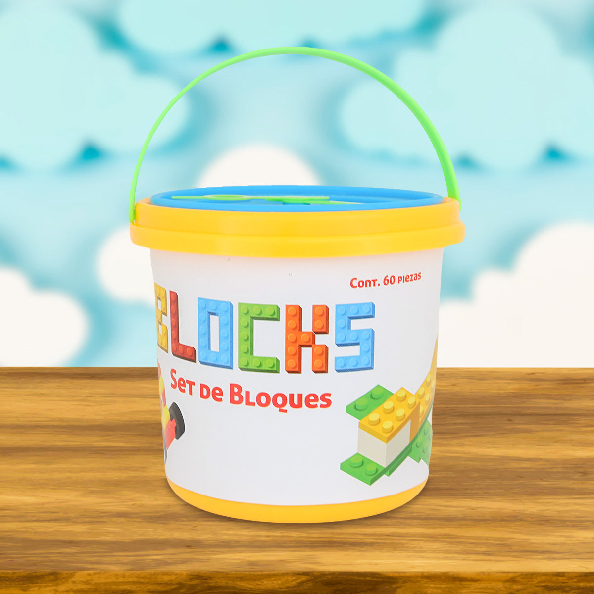 Set de Bloques de Colores en Cubeta