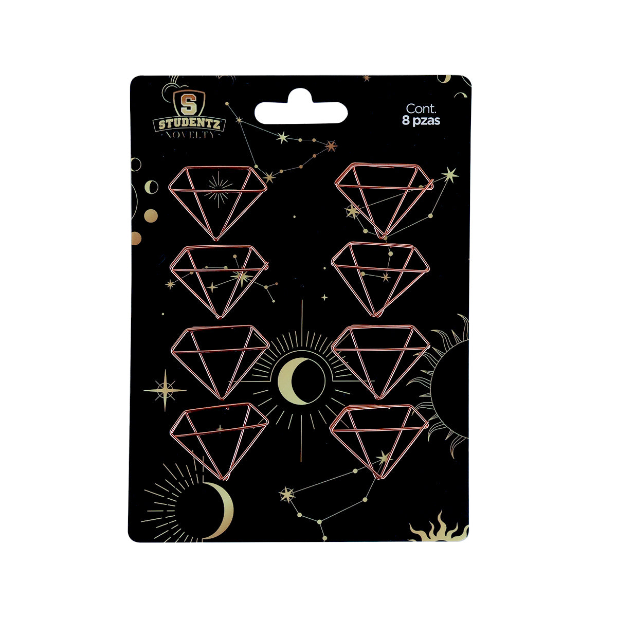 Clips con Diseño de Diamante, 8 pzas