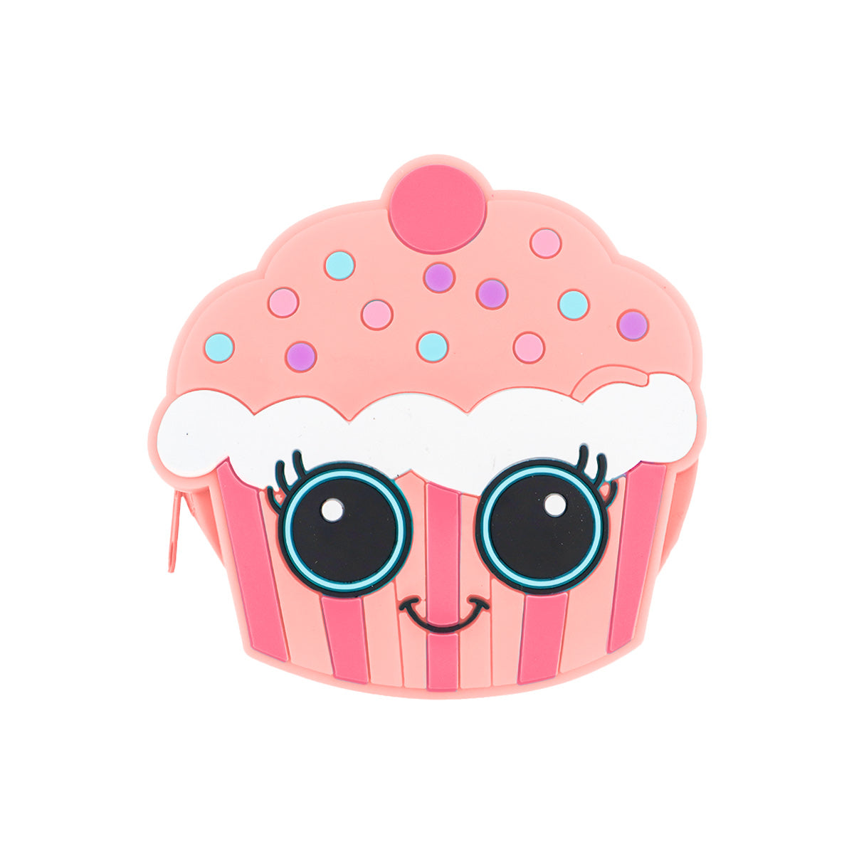 Monedero de Silicona en Forma de Cupcake, color Rosa