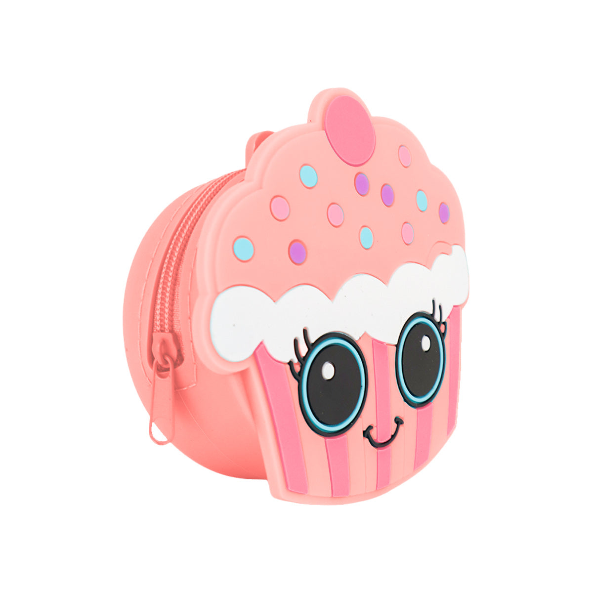Monedero de Silicona en Forma de Cupcake, color Rosa