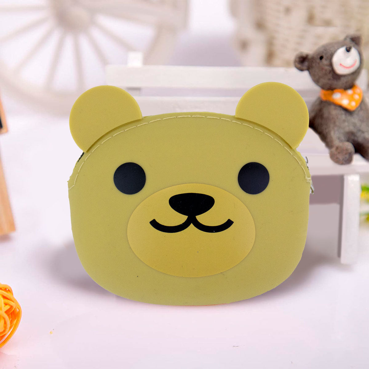 Almacenador en Forma de Cara de Oso color Café