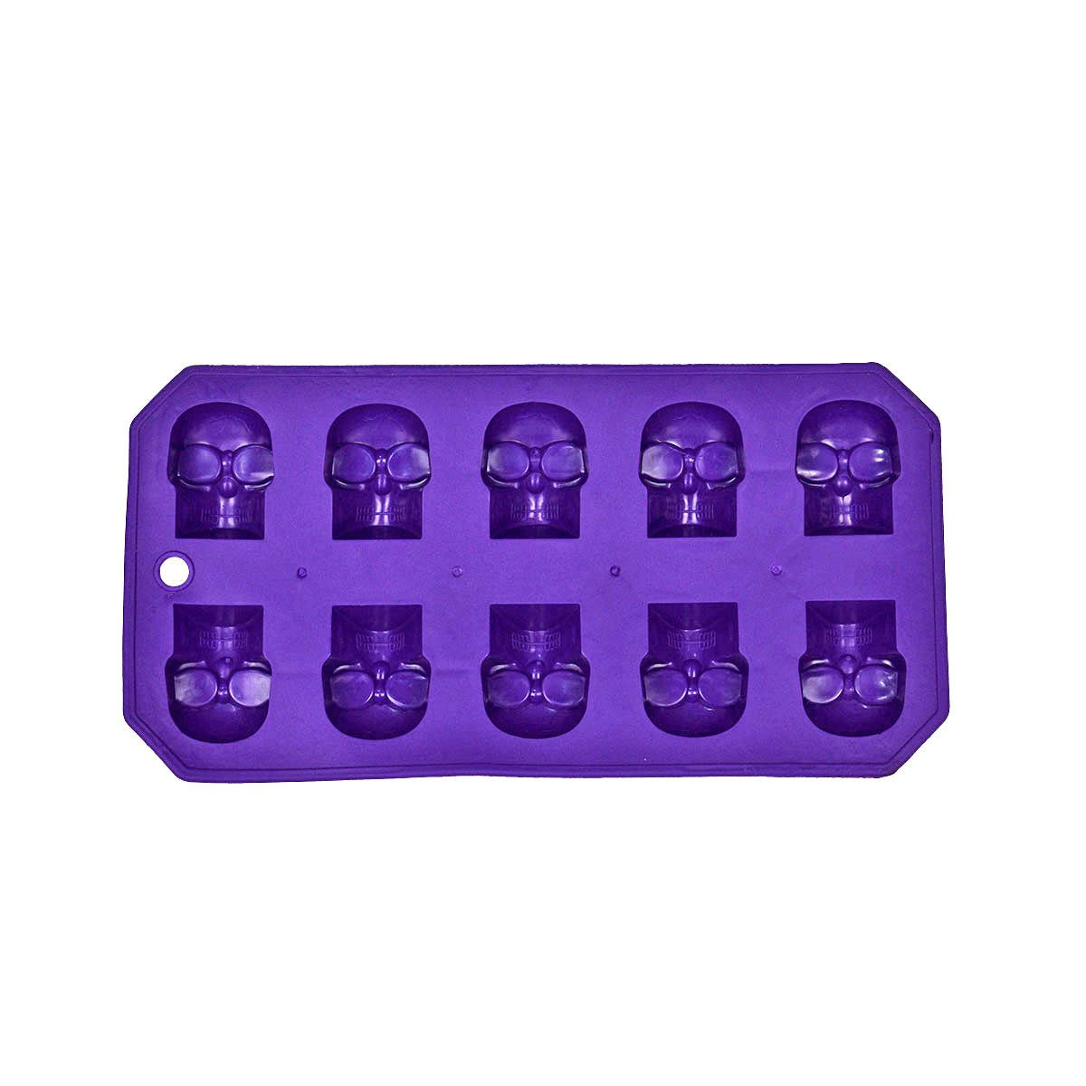 Molde de Silicón con Forma de Calavera color Morado