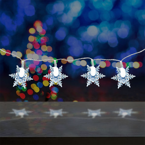 Paquete Navidad con 1 Serie de Luces de Copo de Nieve, 1 Serie de Luces de Estrella, 1 Serie de Luces de Esferas y 1 Serie de Luces de Árbol de Navidad