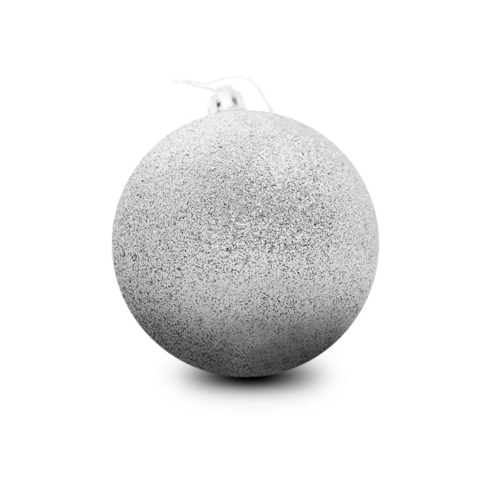 Esfera Jumbo Navideña, Glitter, Color Plata