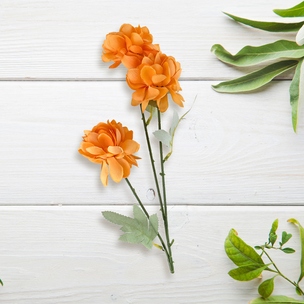 Flor Artificial color Naranja