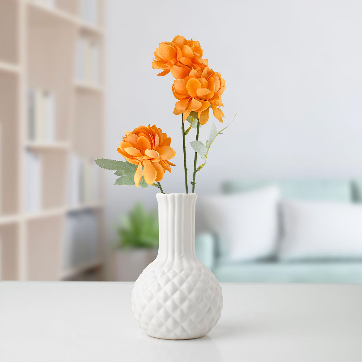 Flor Artificial color Naranja