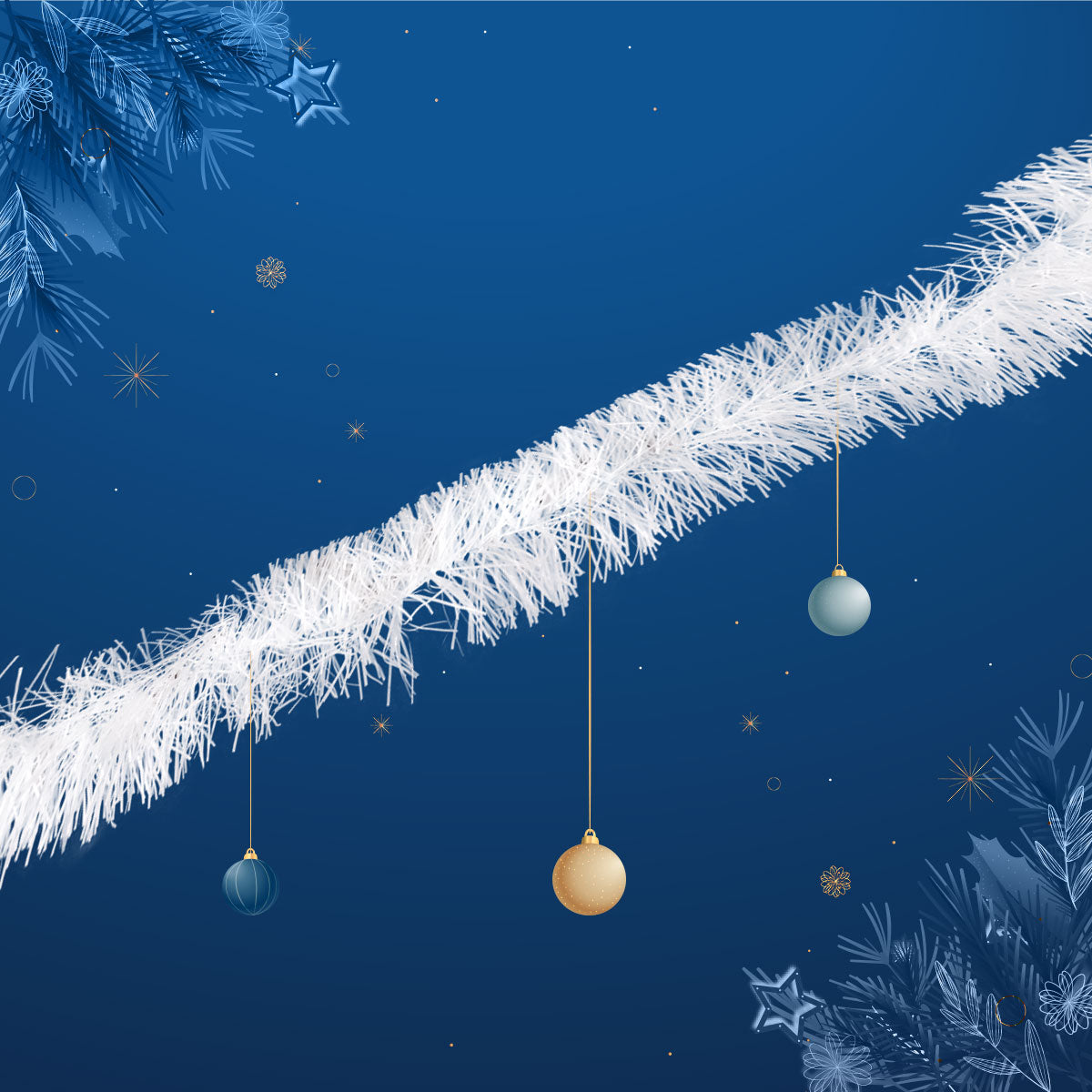 Guirnalda Navideña de Tinsel Brillante