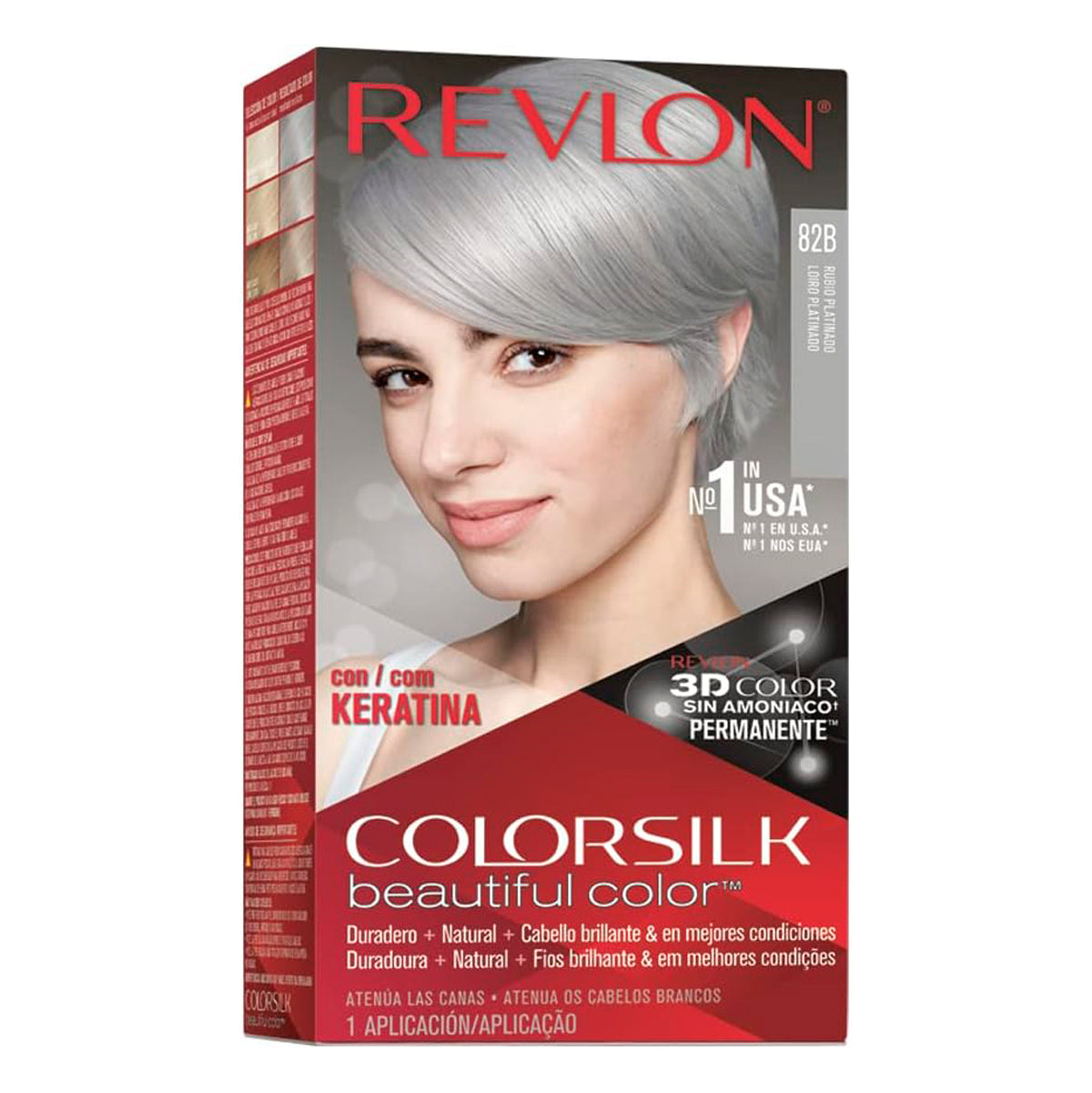 Tinte para Cabello, Revlon, Color 82B, Rubio Platinado