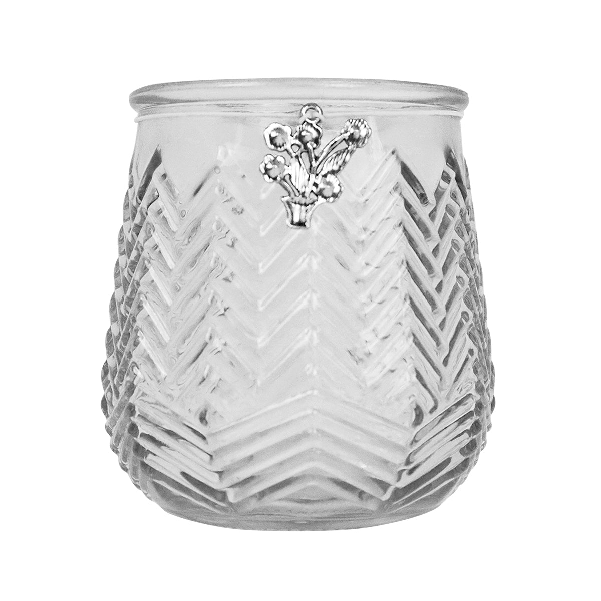 Portavelas de Cristal Texturizado