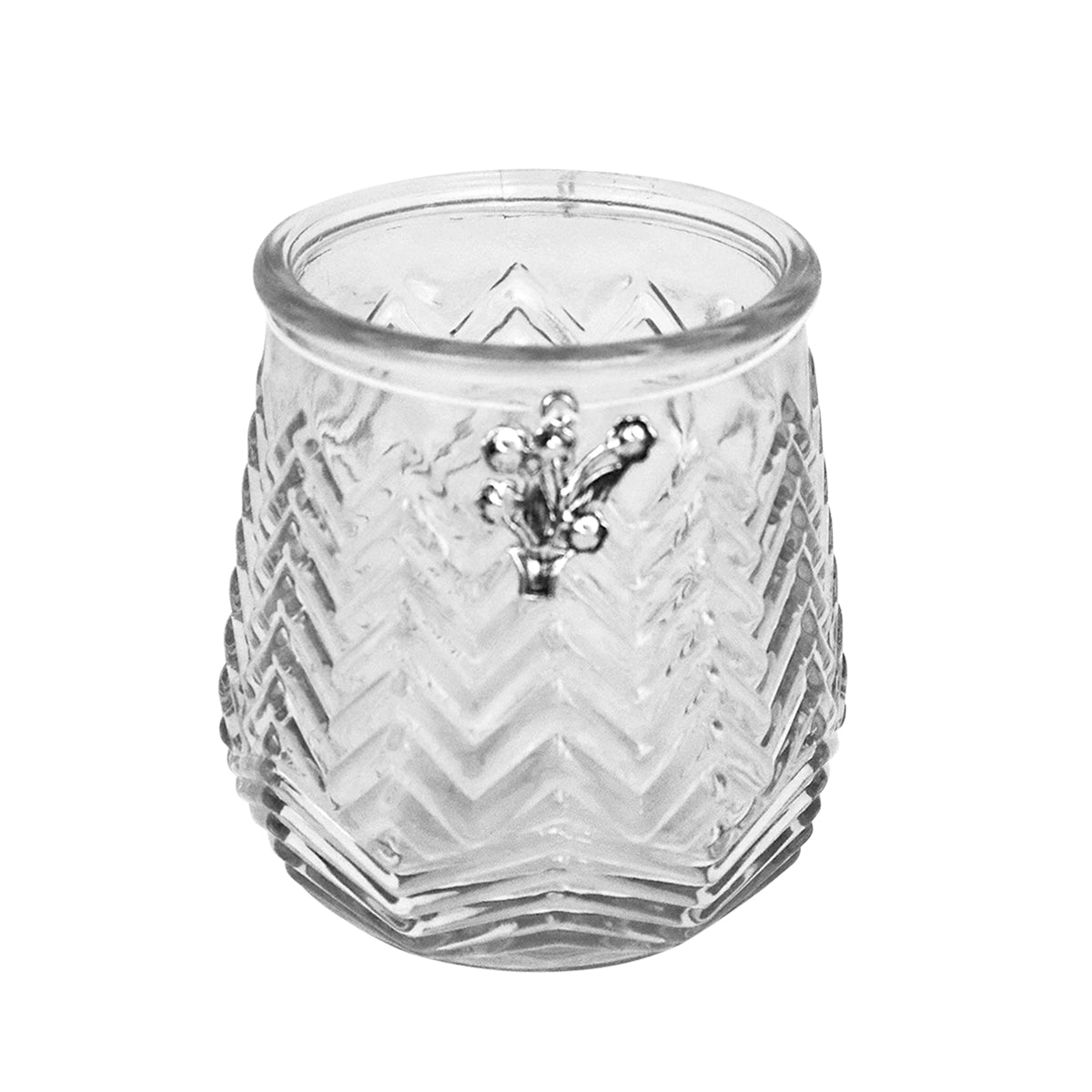 Portavelas de Cristal Texturizado