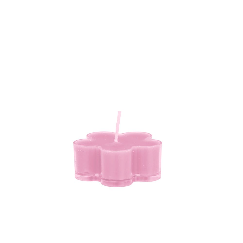 Paquete de 2 Velas en Forma de Flor color Rosa