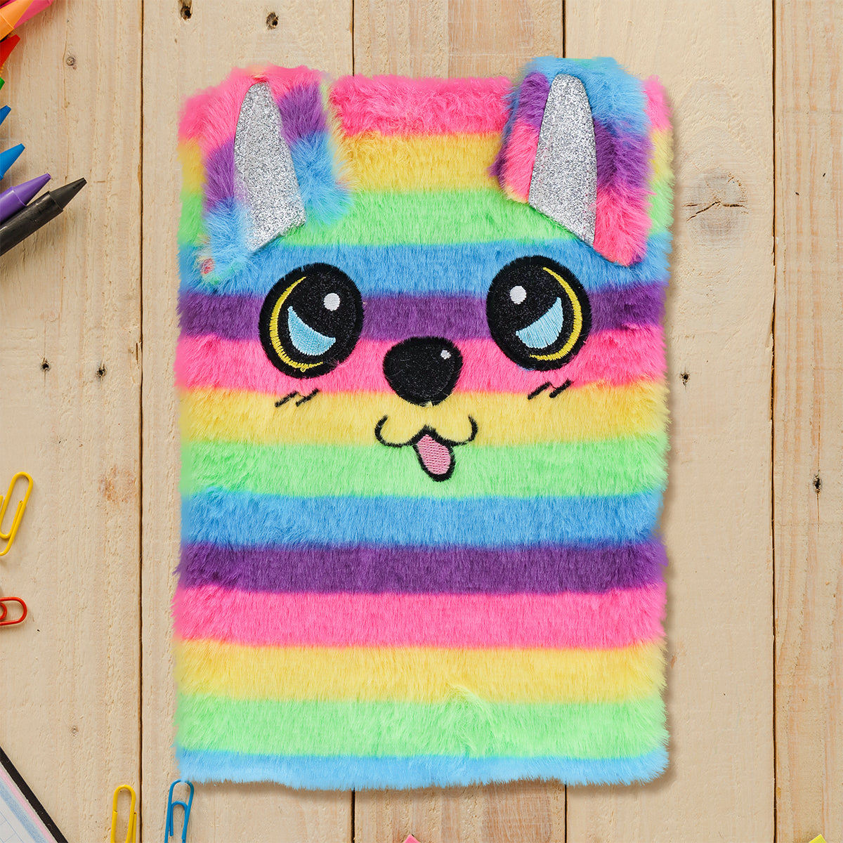 Kit de Peluche, Libreta, Diseño de Perro Multicolor ¡Llévate 3 y paga 2!