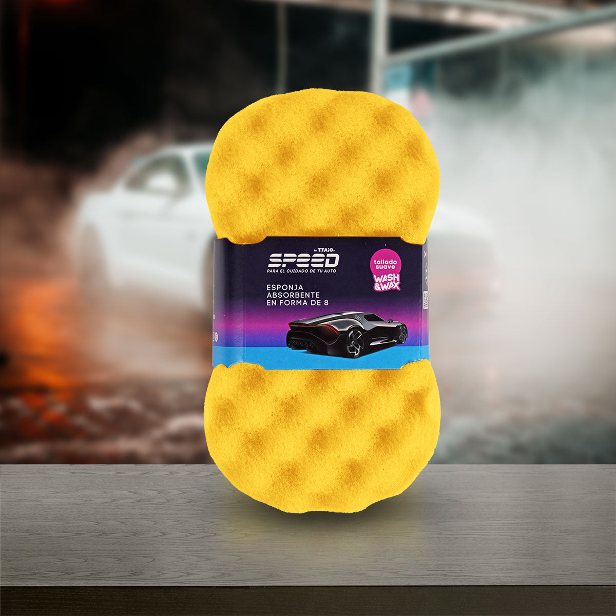 Speed Esponja Absorbente para Auto, color Amarillo