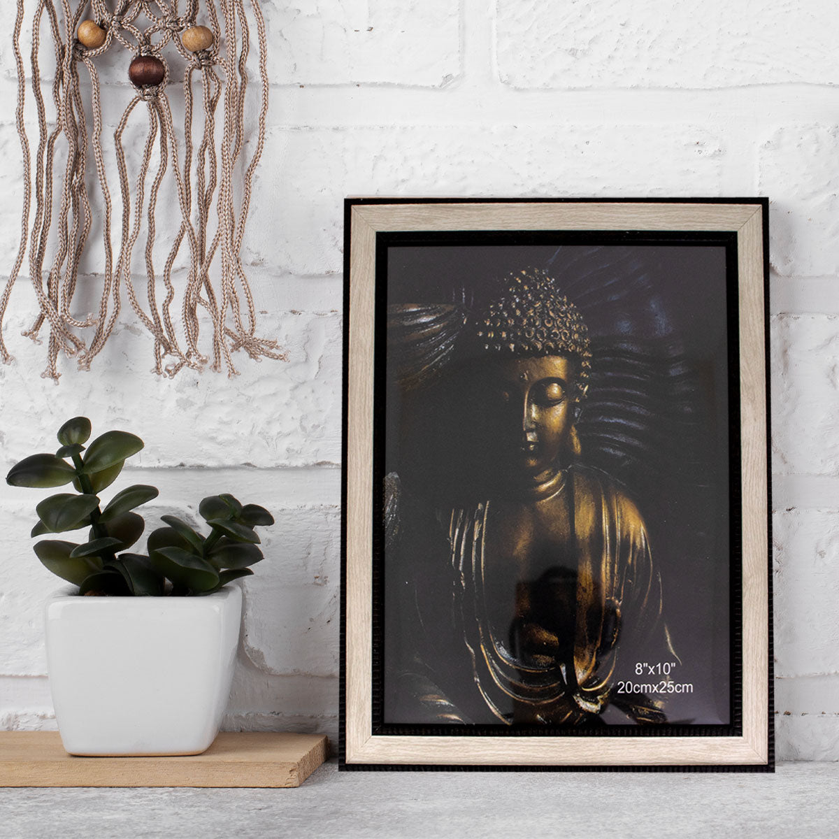 Portarretrato Marco con Textura Madera Beige 20x25cm