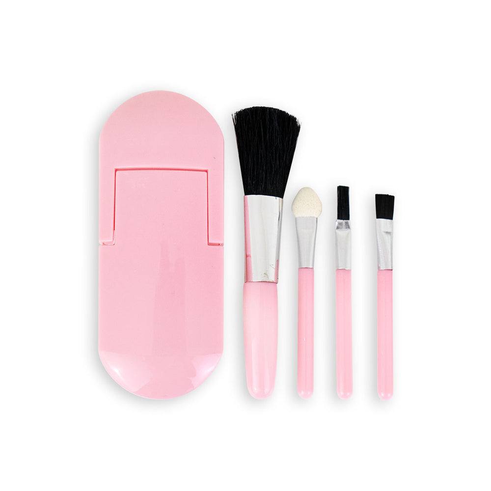 Set de Brochas para Maquillaje color Rosa 5 piezas