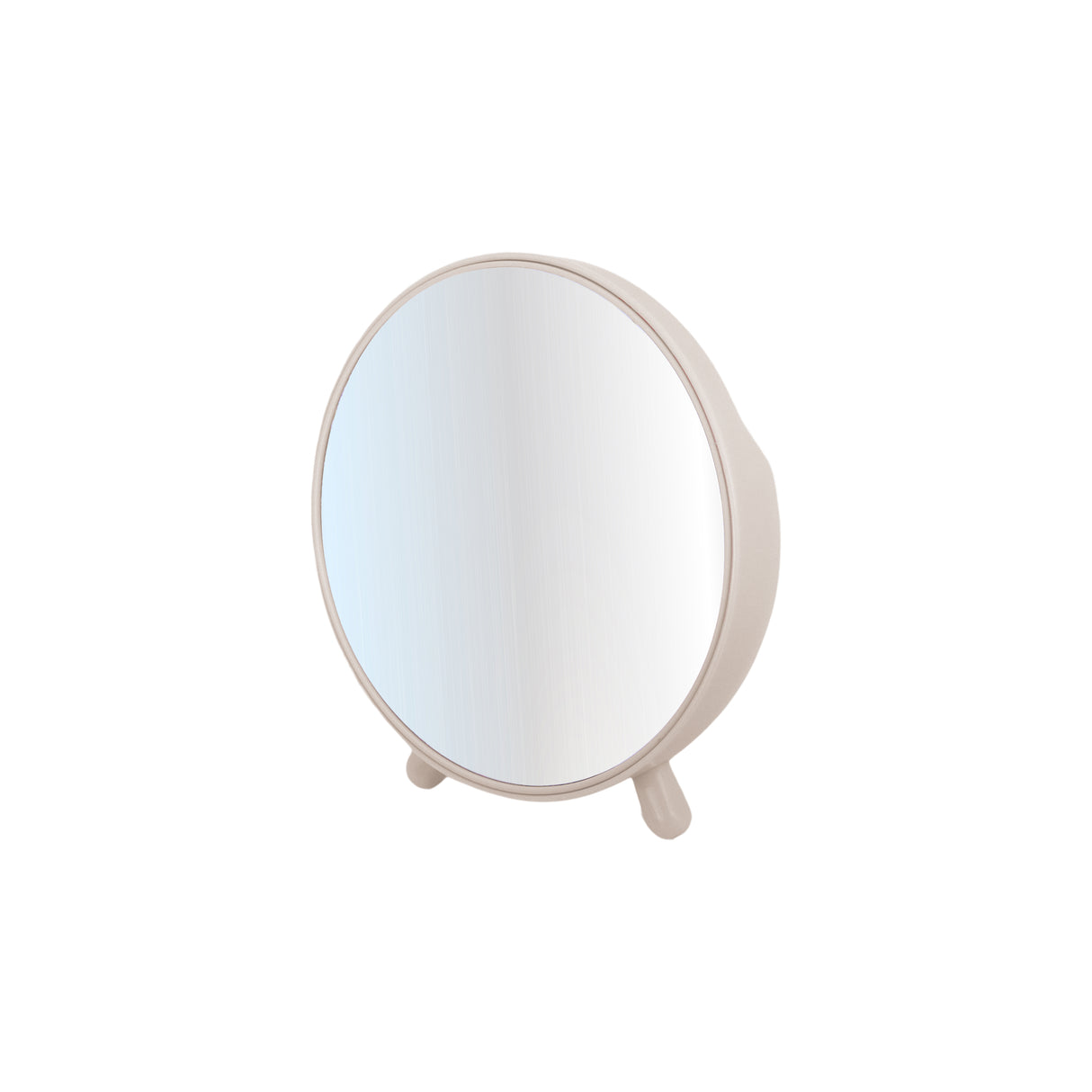 Espejo Ovalado con Base color Beige para Tocador 17x18cm