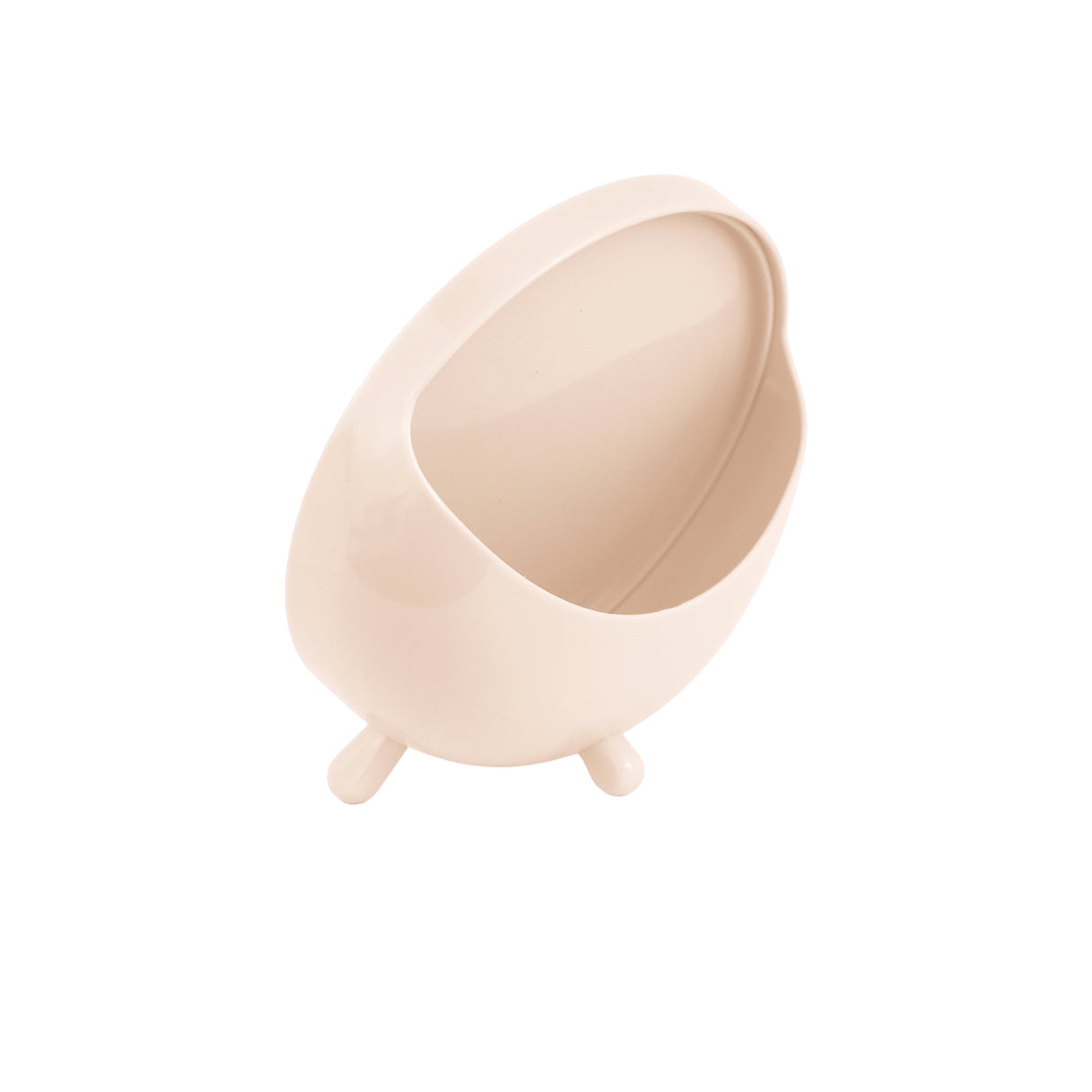 Espejo Ovalado con Base color Beige para Tocador 17x18cm