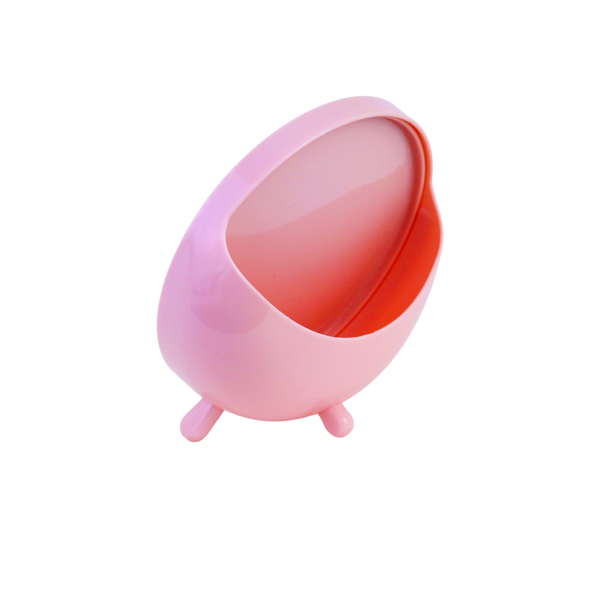 Espejo Ovalado con Base color Rosa para Tocador 17x18cm