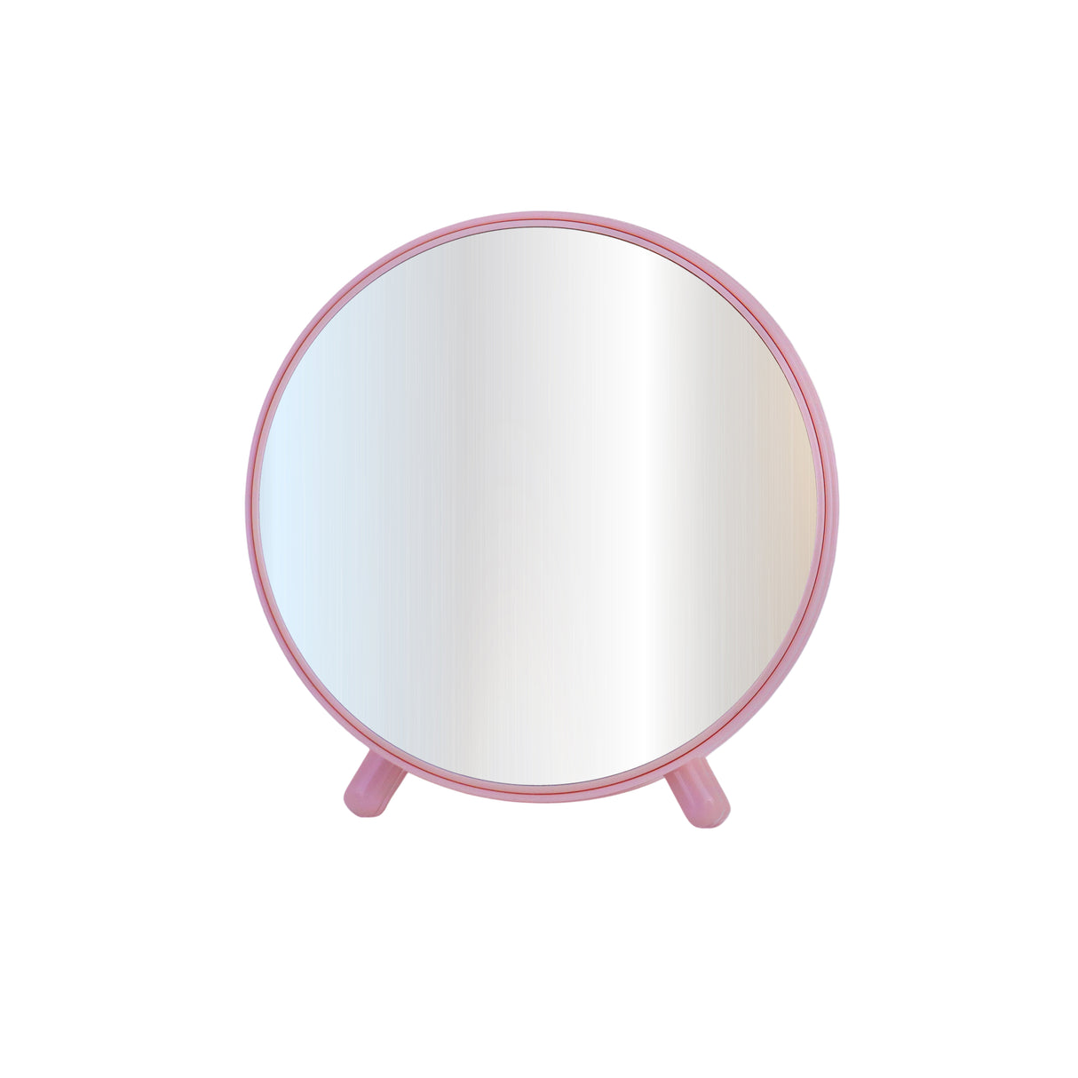 Espejo Ovalado con Base color Rosa para Tocador 17x18cm
