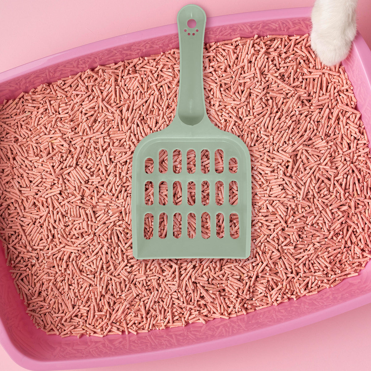 Recogedor de Arena para Gatos, Color Verde