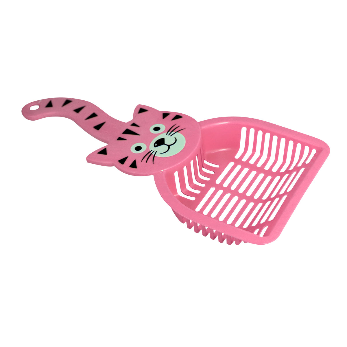 Recogedor de Arena para Gatos, Diseño Tigre, Color Rosa