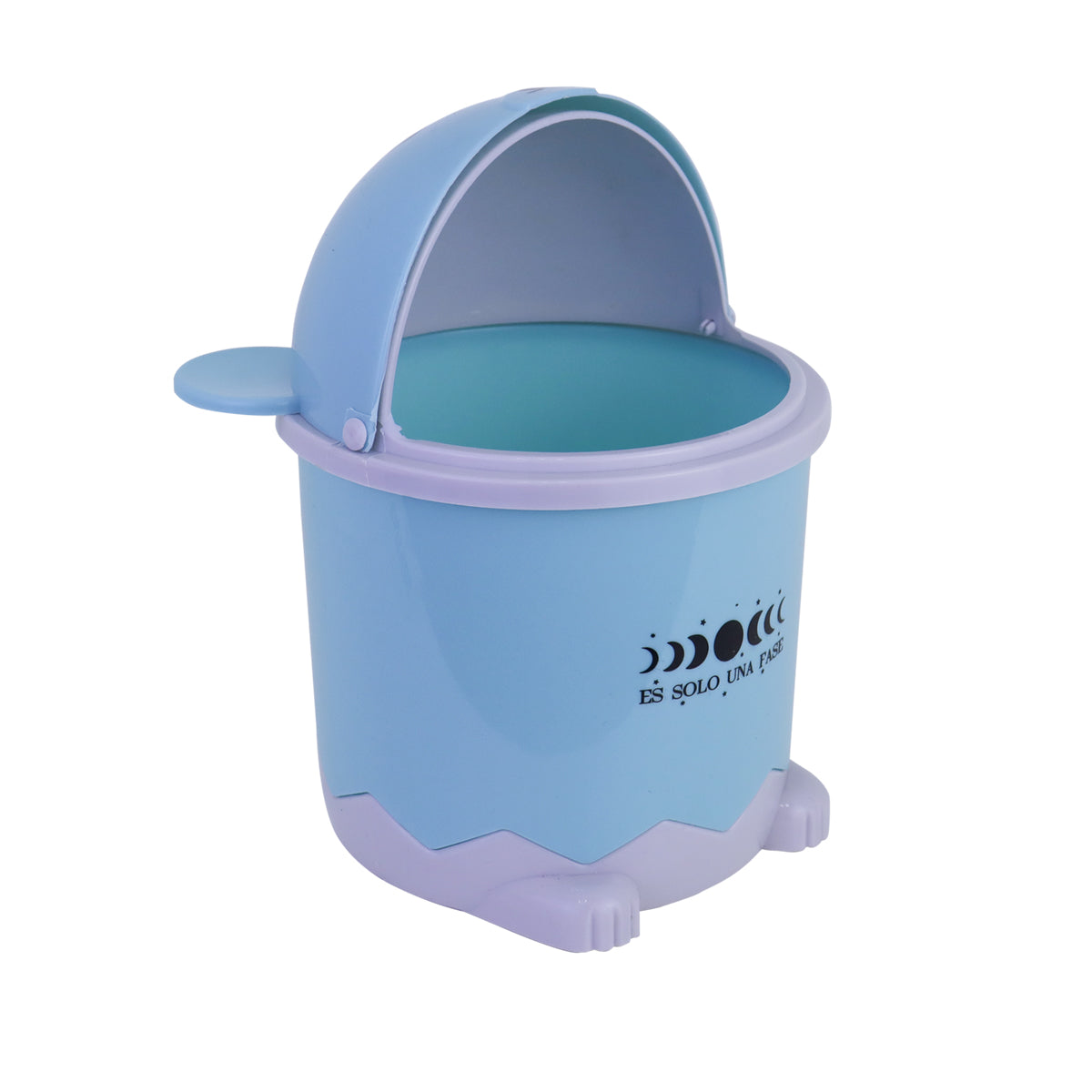 Basurero con Tapa de Plástico en Forma de Ratón color Azul