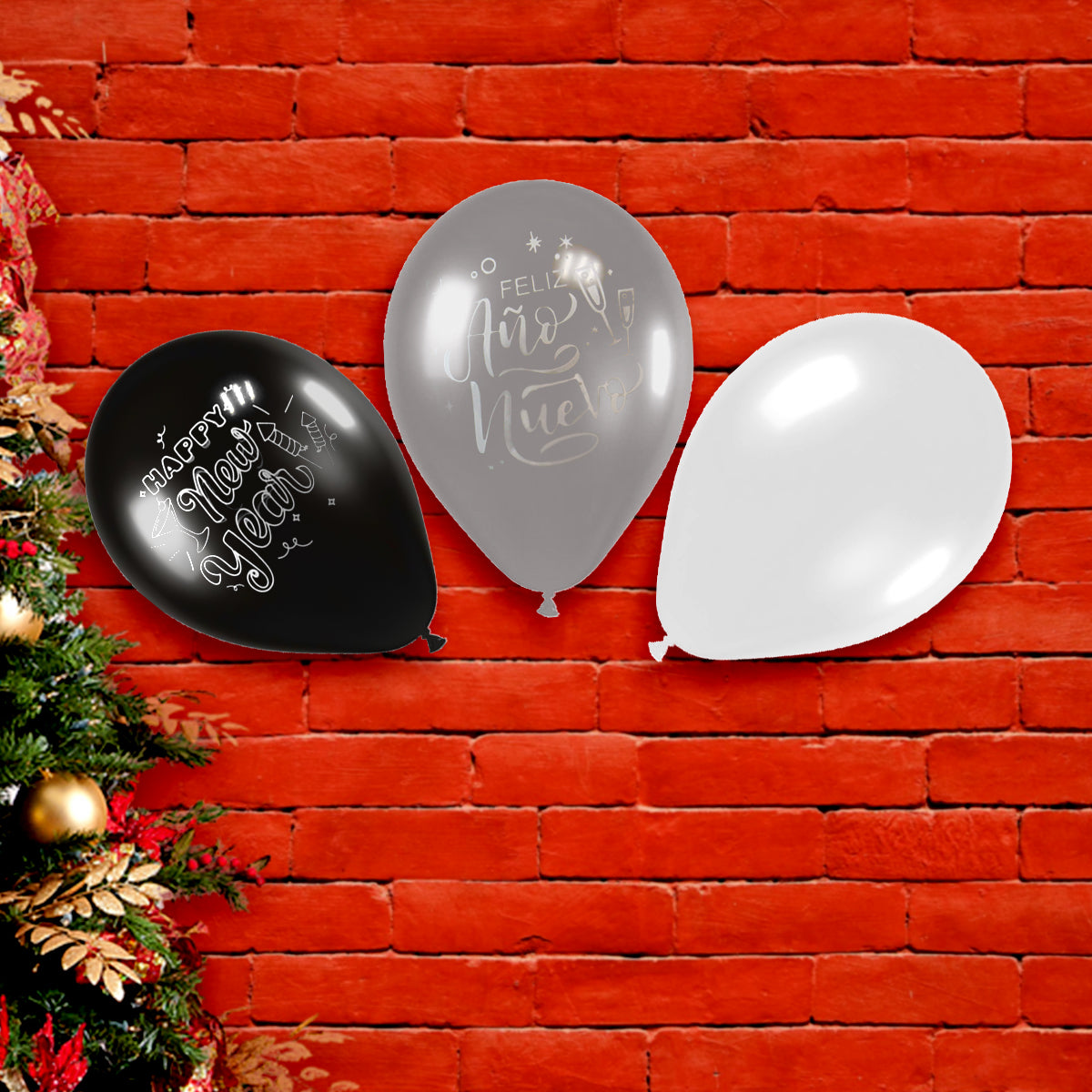 Bouquet de Globos con Diseño de Año Nuevo