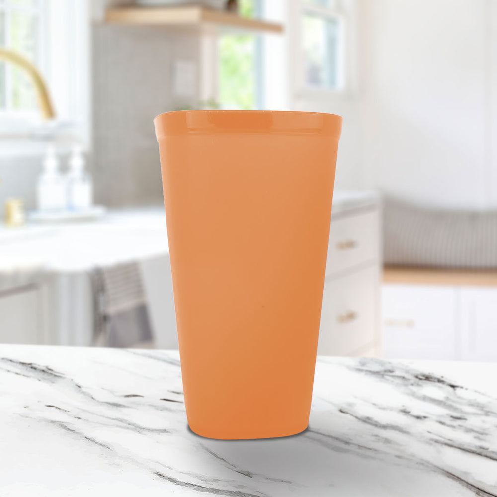 Vaso de Plástico color Naranja, 500ml