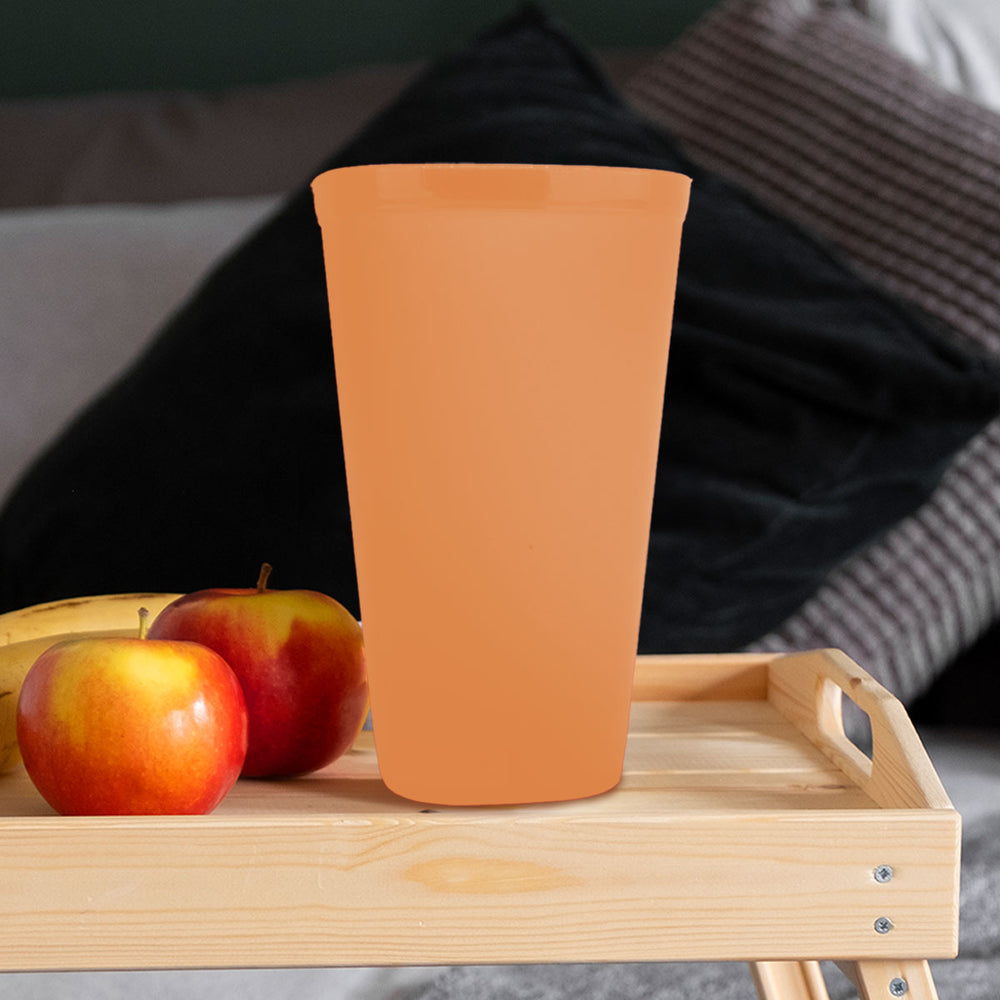 Vaso de Plástico color Naranja, 500ml