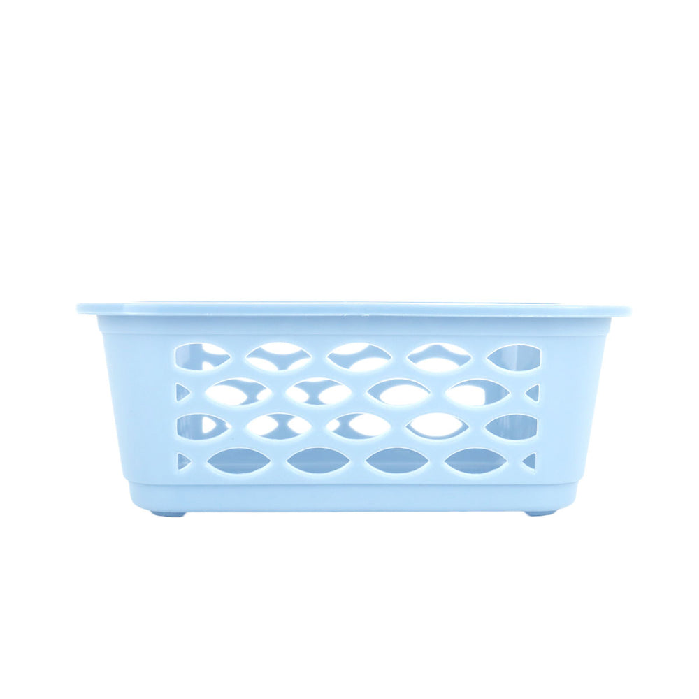 Canasta Rectangular Calada para Almacenamiento, color Azul