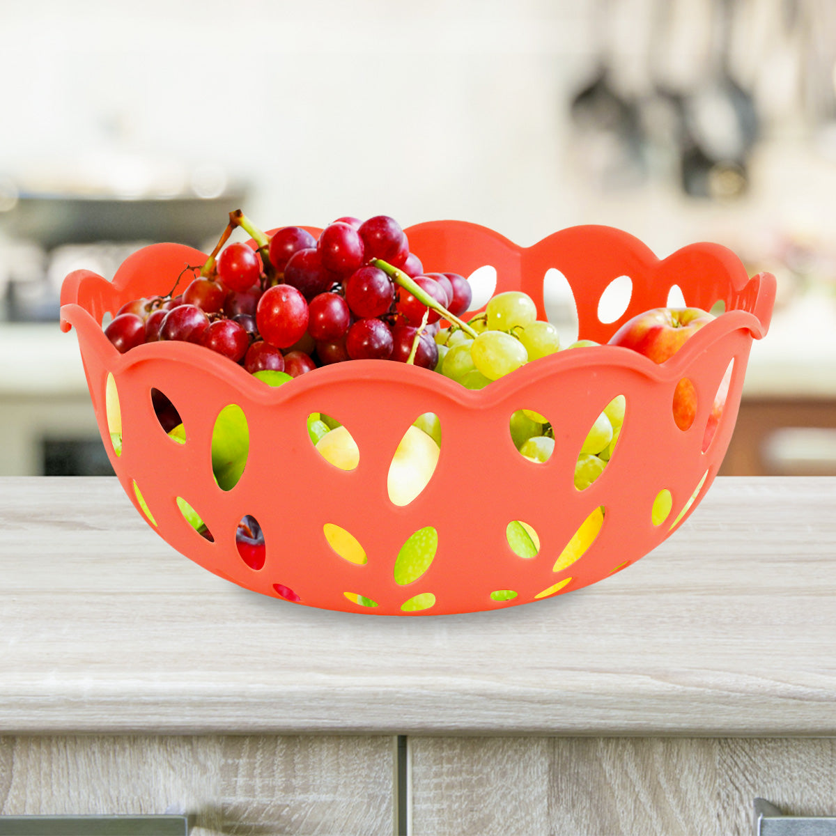 Canasta Calada para Almacenamiento, color Mamey