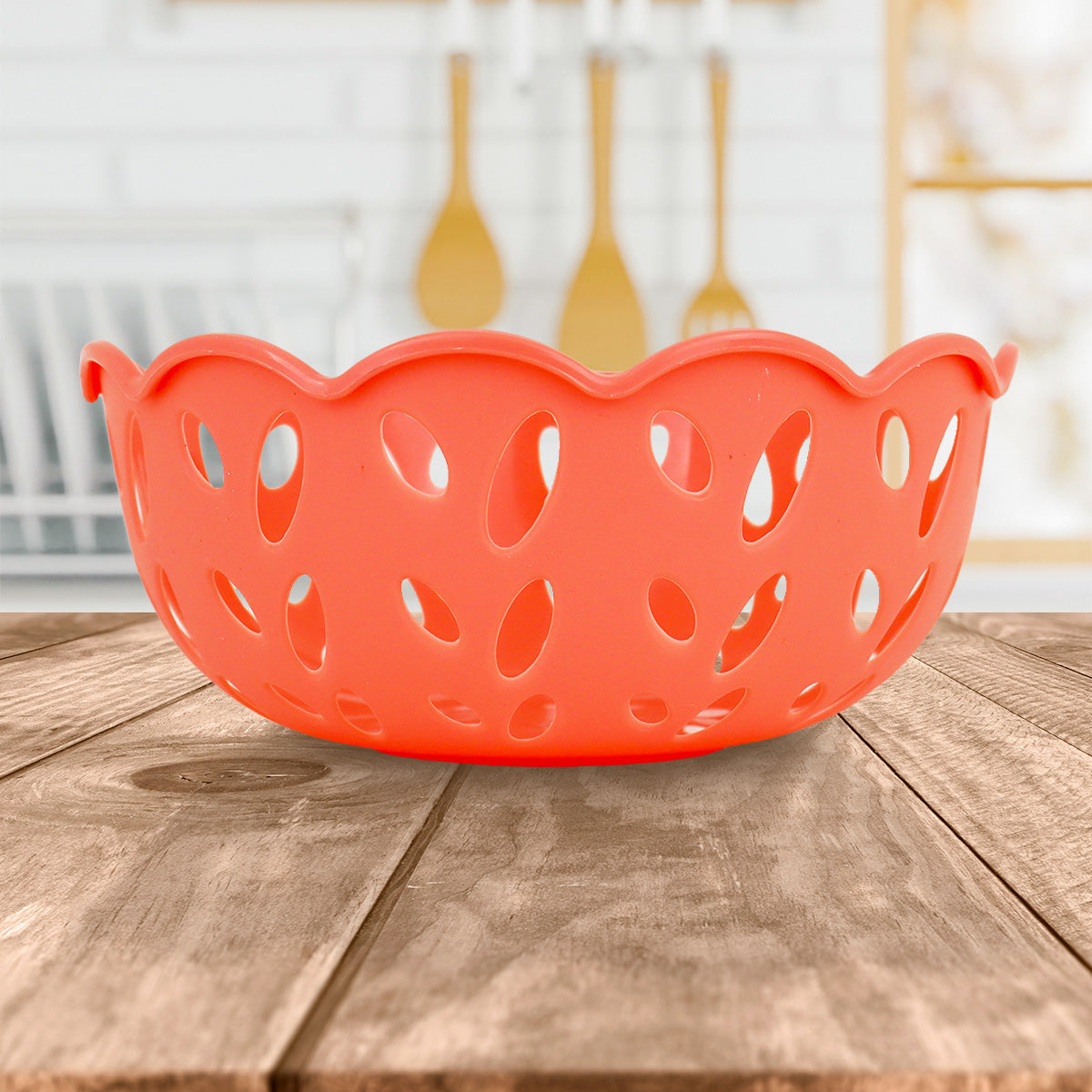 Canasta Calada para Almacenamiento, color Mamey