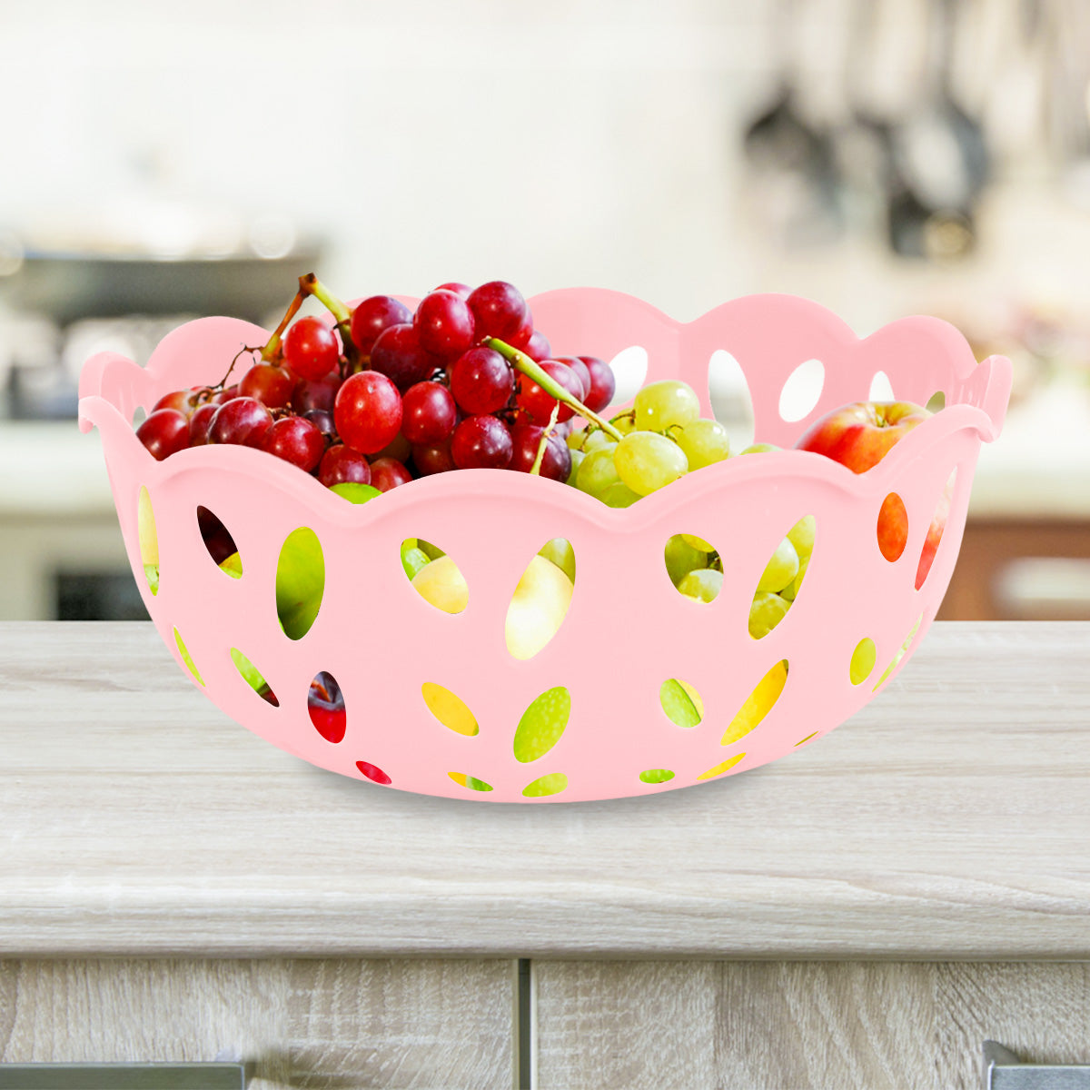 Canasta Calada para Almacenamiento, color Rosa