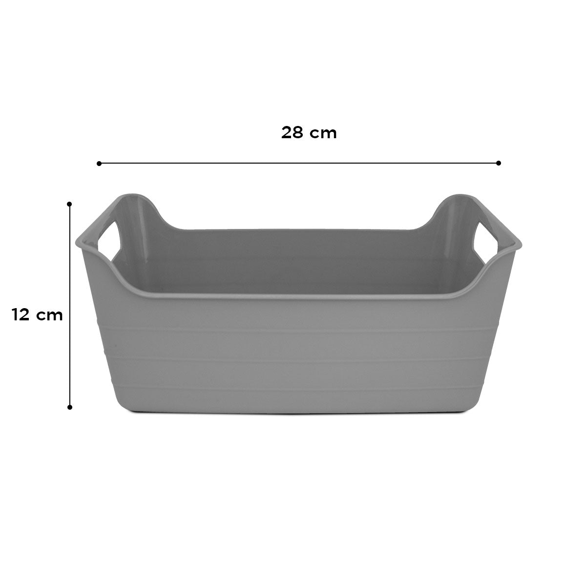 Caja organizadora Plástico color Gris 28x20x12cm
