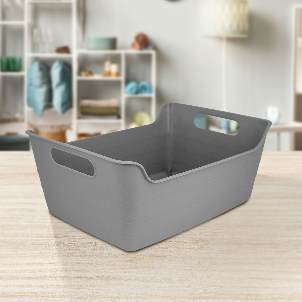 Caja organizadora Plástico color Gris 28x20x12cm