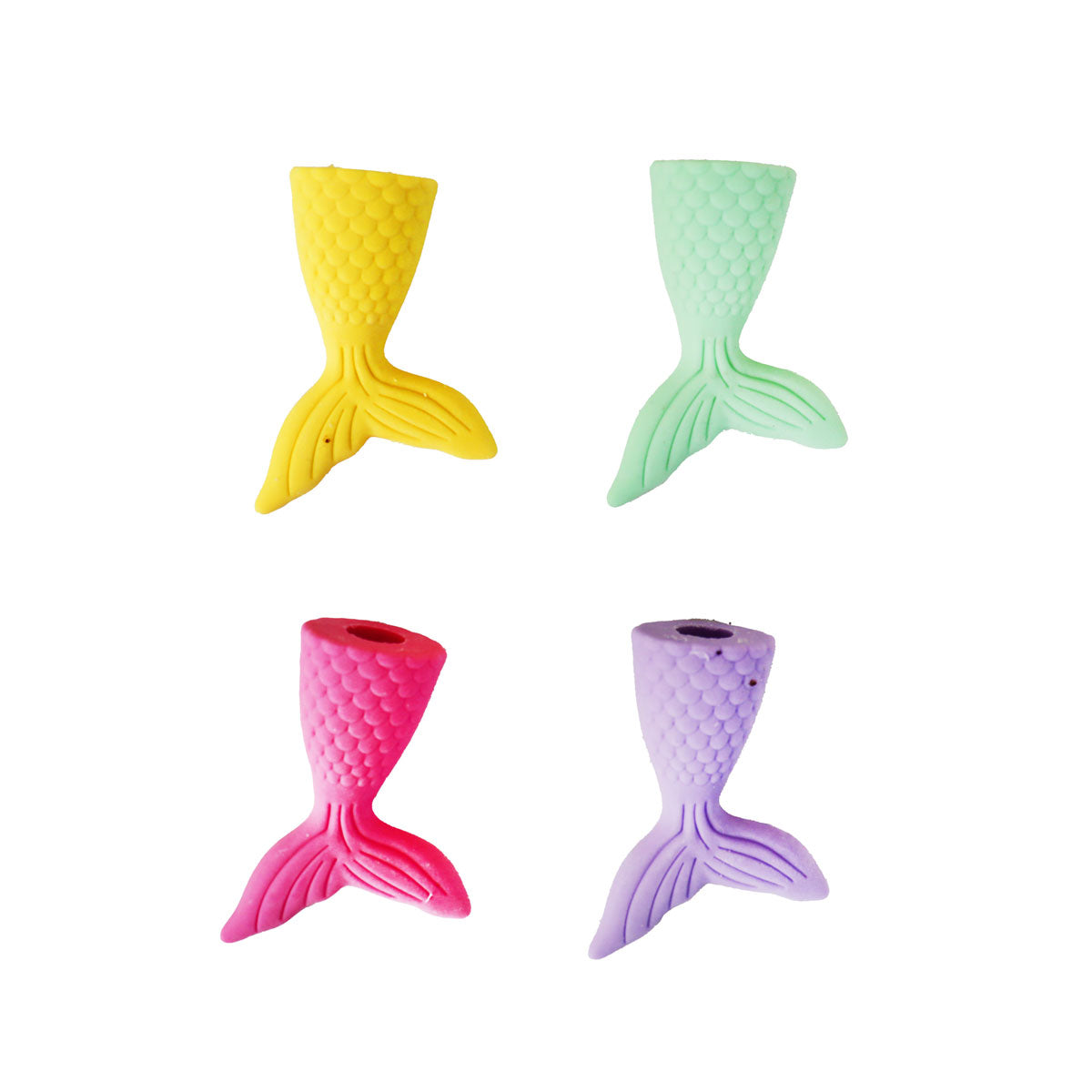 Set de 4 Gomas, Cola de Sirena