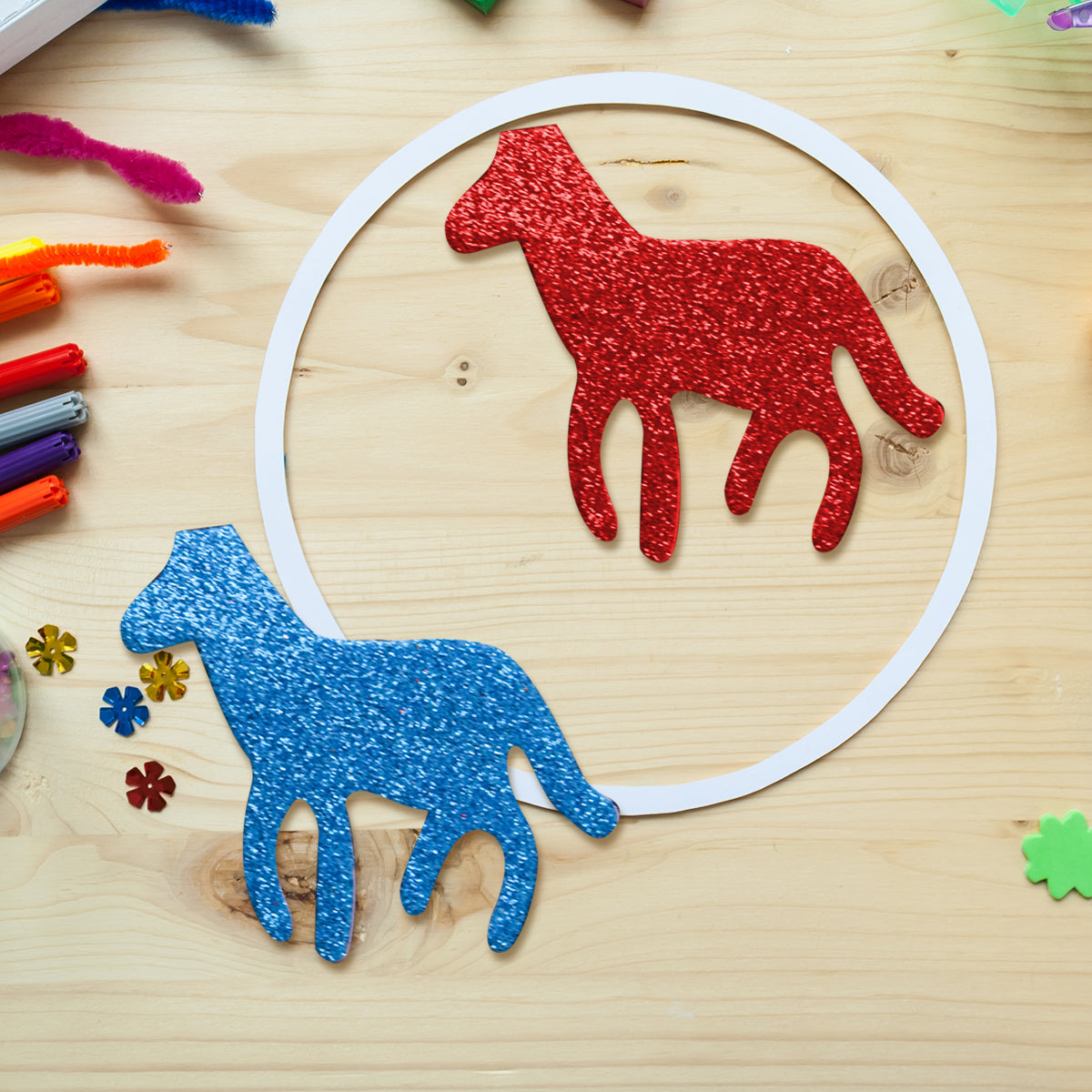 Figuras de Foamy con Adhesivo en Forma de Animales