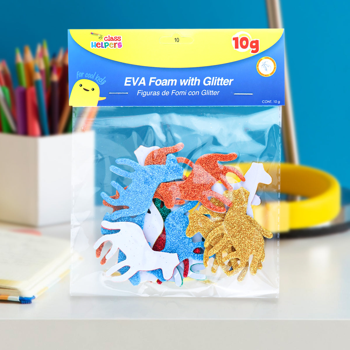 Figuras de Foamy con Adhesivo en Forma de Animales