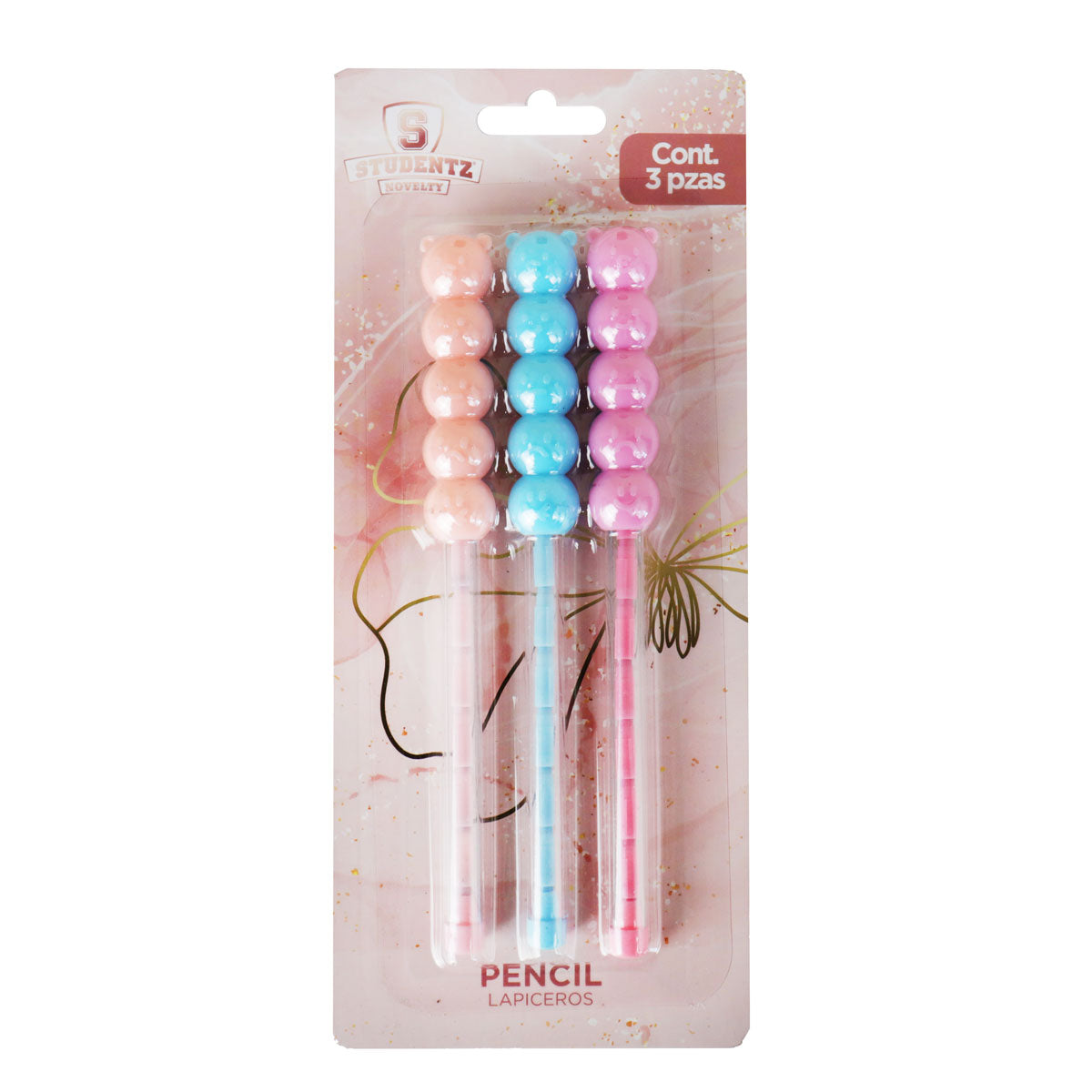 Set de 3 Lápices, Diseño Ositos